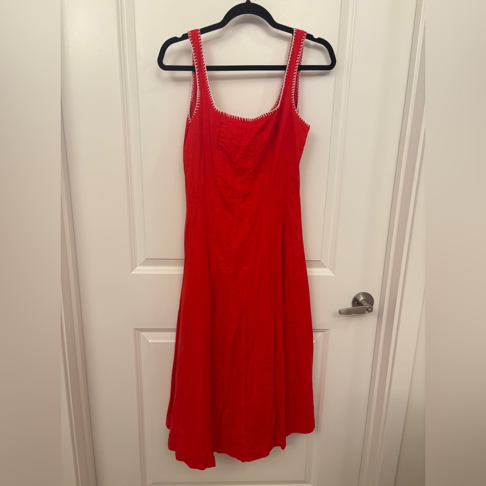 Caroline Constas Red Strapless Dress